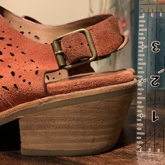 Sofft Alyse Slingback Cutout Booties, Ankle Boots, SlipOn, 7M, Rust Orange - Picture 9 of 10